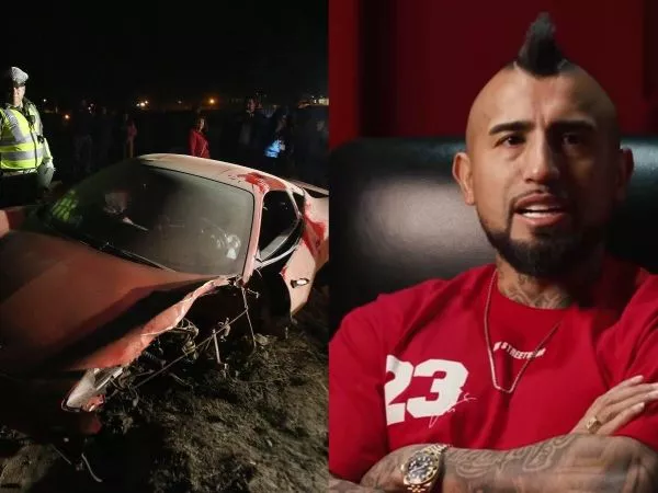 Arturo Vidal repasando su accidente ocurrido en 2015