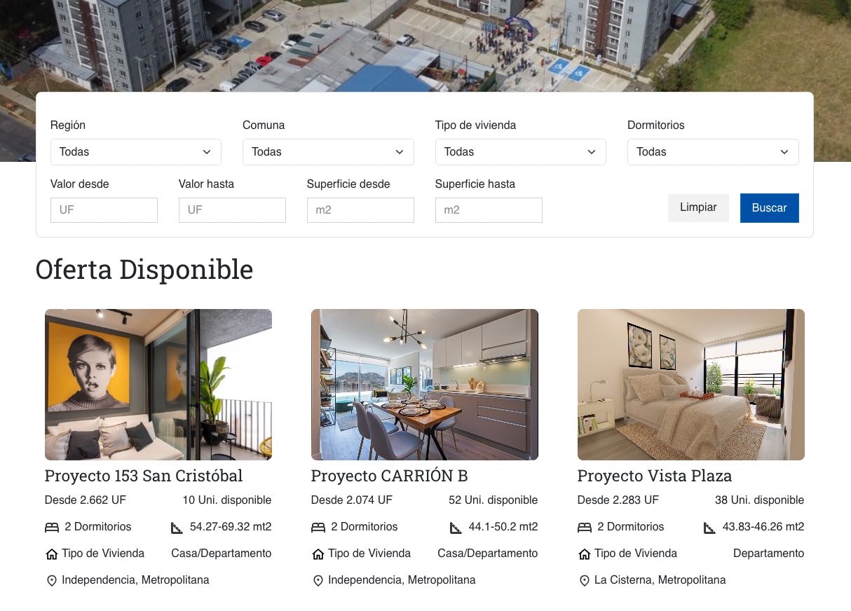 Portal viviendas del Minvu Encuentra tu vivienda