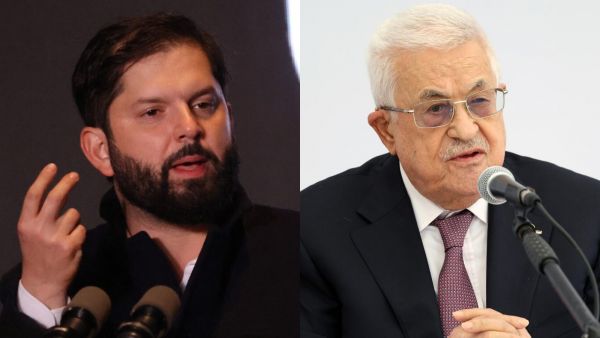 Presidente Boric y Mahmud Abás