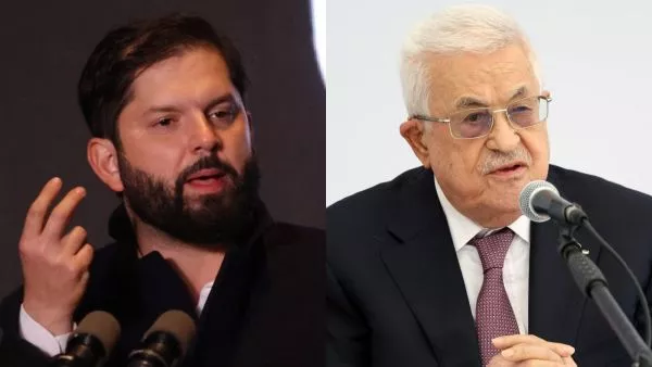 Presidente Boric y Mahmud Abás