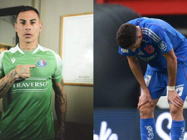 Eduardo Vargas en Audax Italiano y Lucas Di Yorio en la Universidad de Chile lamentándose