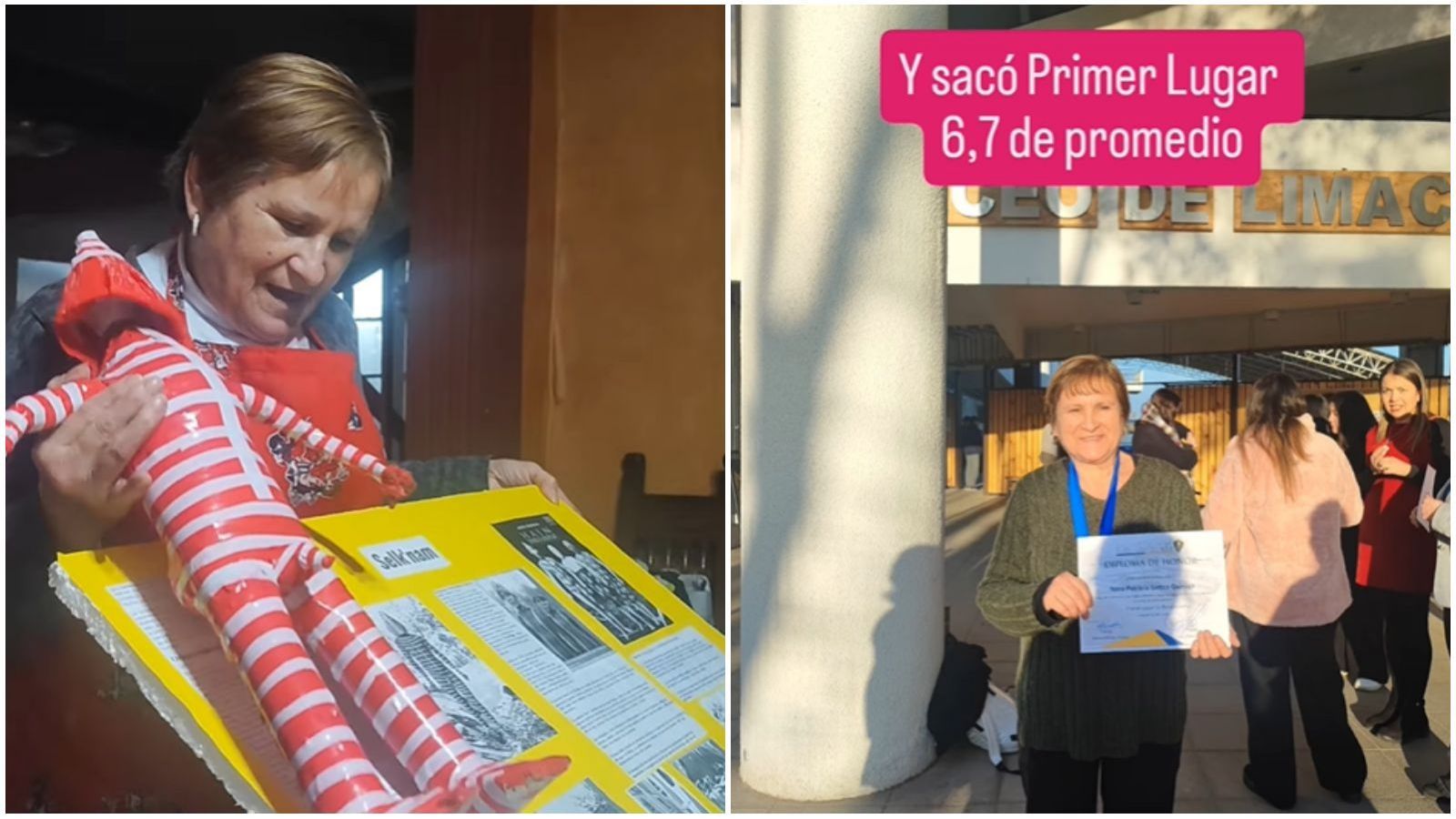 Mujer vuelve al liceo después de 52 años.
