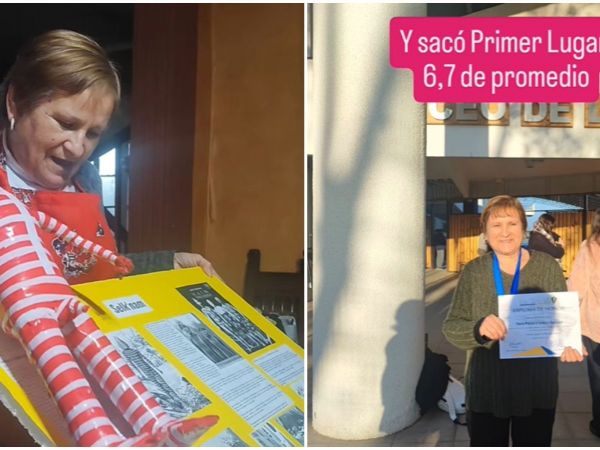 Mujer vuelve al liceo después de 52 años.