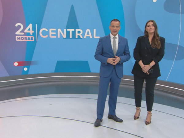Josefa Bustos e Iván Núñez en 24 Horas Central