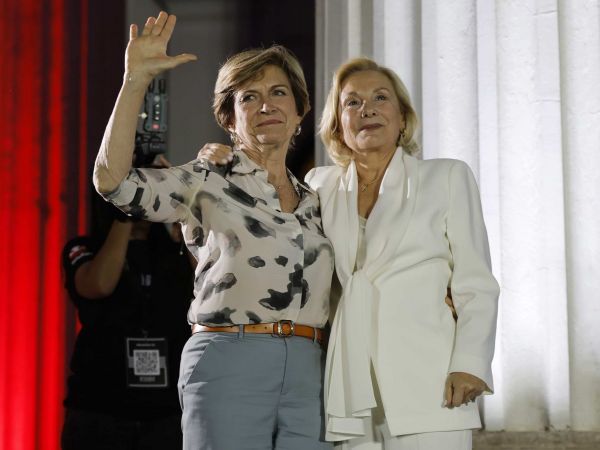 Evelyn Matthei junto a Cecilia Morel