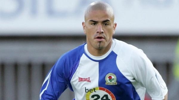 Jorge 'Kike' Acuña jugando por el Blackburn Rovers