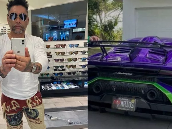 Marcelo Ríos y su auto