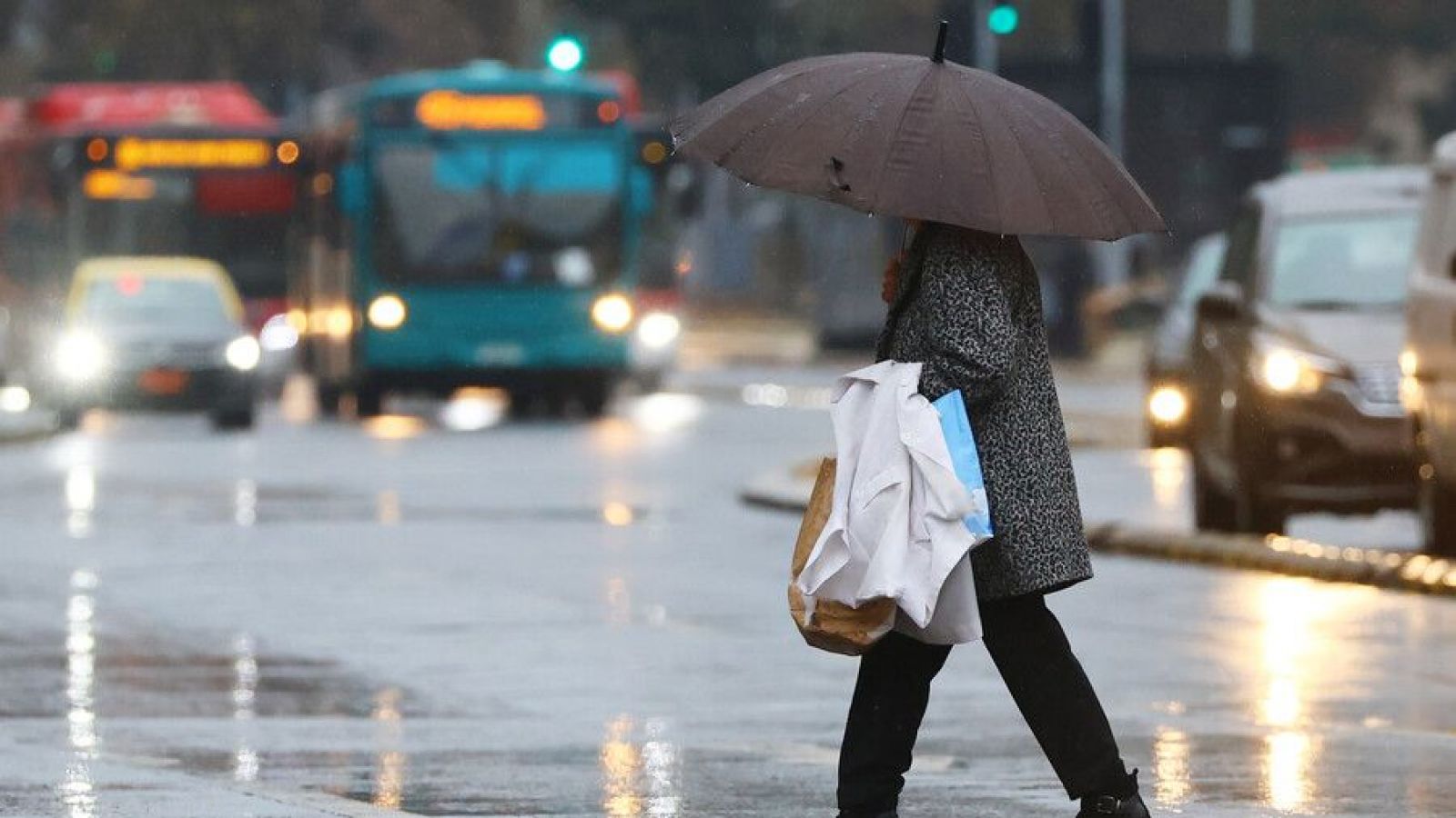 Lluvia en Santiago