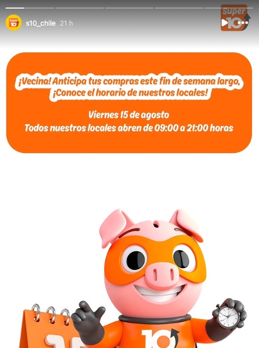 Horarios supermercados super 10