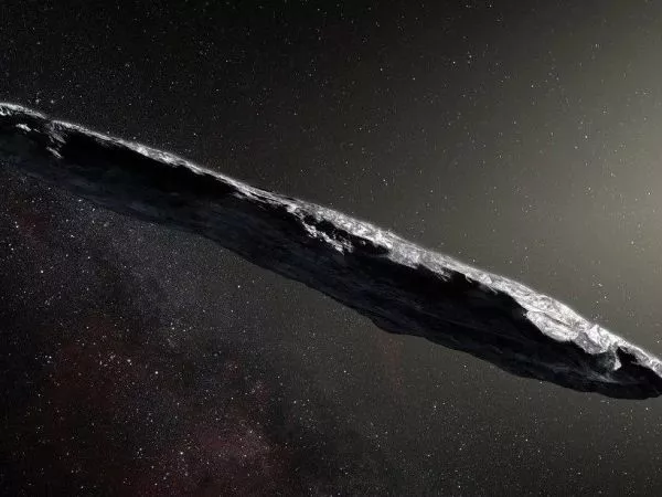 Concepción artística del objeto interestelar 1I/2017 U1 (‘Oumuamua) después de su descubrimiento en 2017