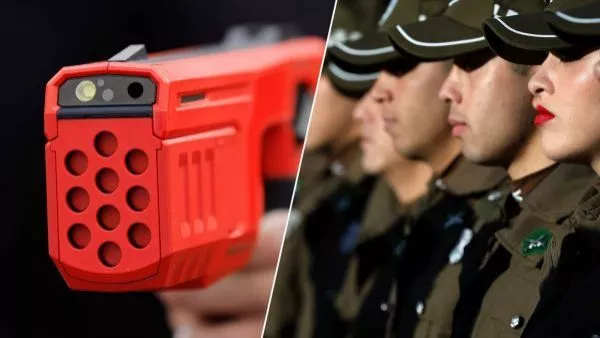 Carabineros y pistolas taser