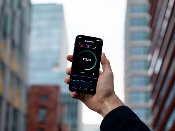 Stock photo of a phone with 6G