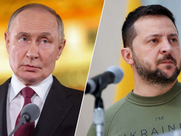 Vladimir Putin y Volodimir Zelenski