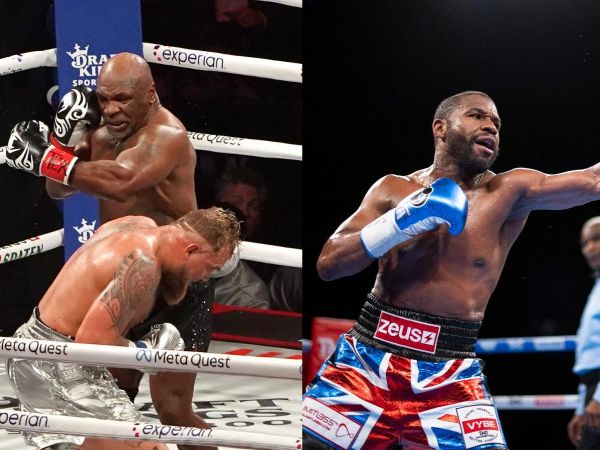 Mike Tyson y Floyd Mayweather luchando