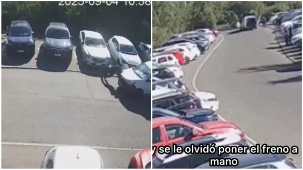 Choque de auto en Universidad Adolfo Ibañez