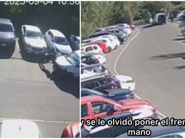Choque de auto en Universidad Adolfo Ibañez