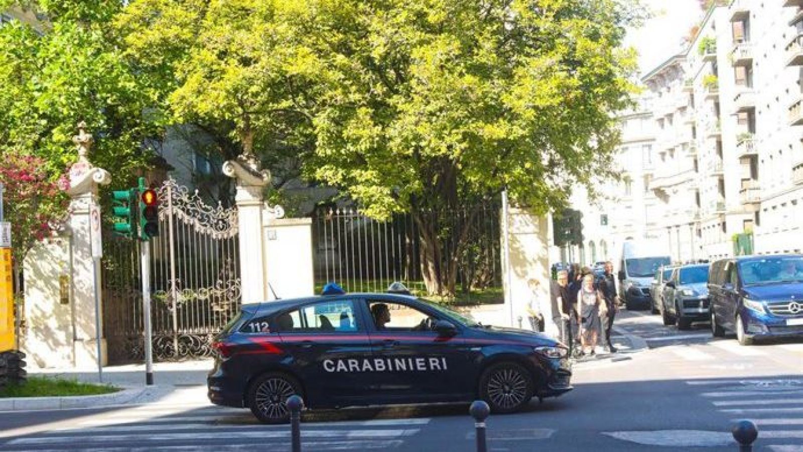 Carabinieri en Milan, Italia.
