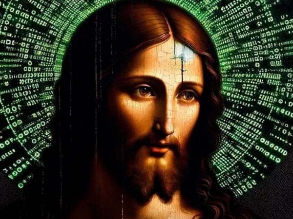 Representación de una foto de un chatbot de Jesús.