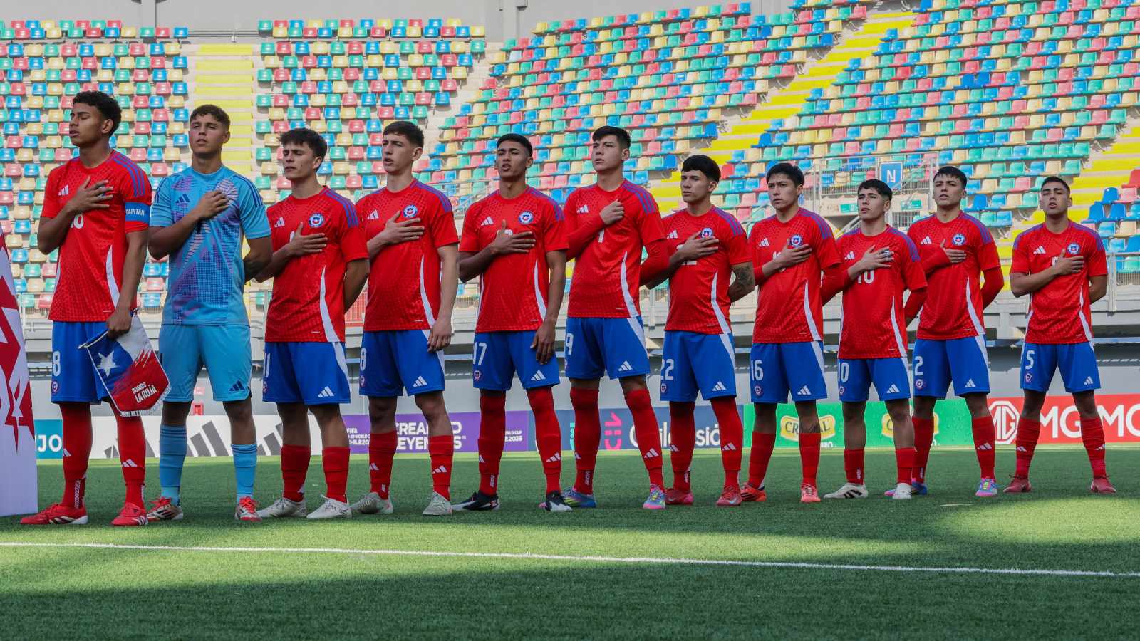 Selección Chilena Sub 20 previo a un amistoso de cara al Mundial Sub 20