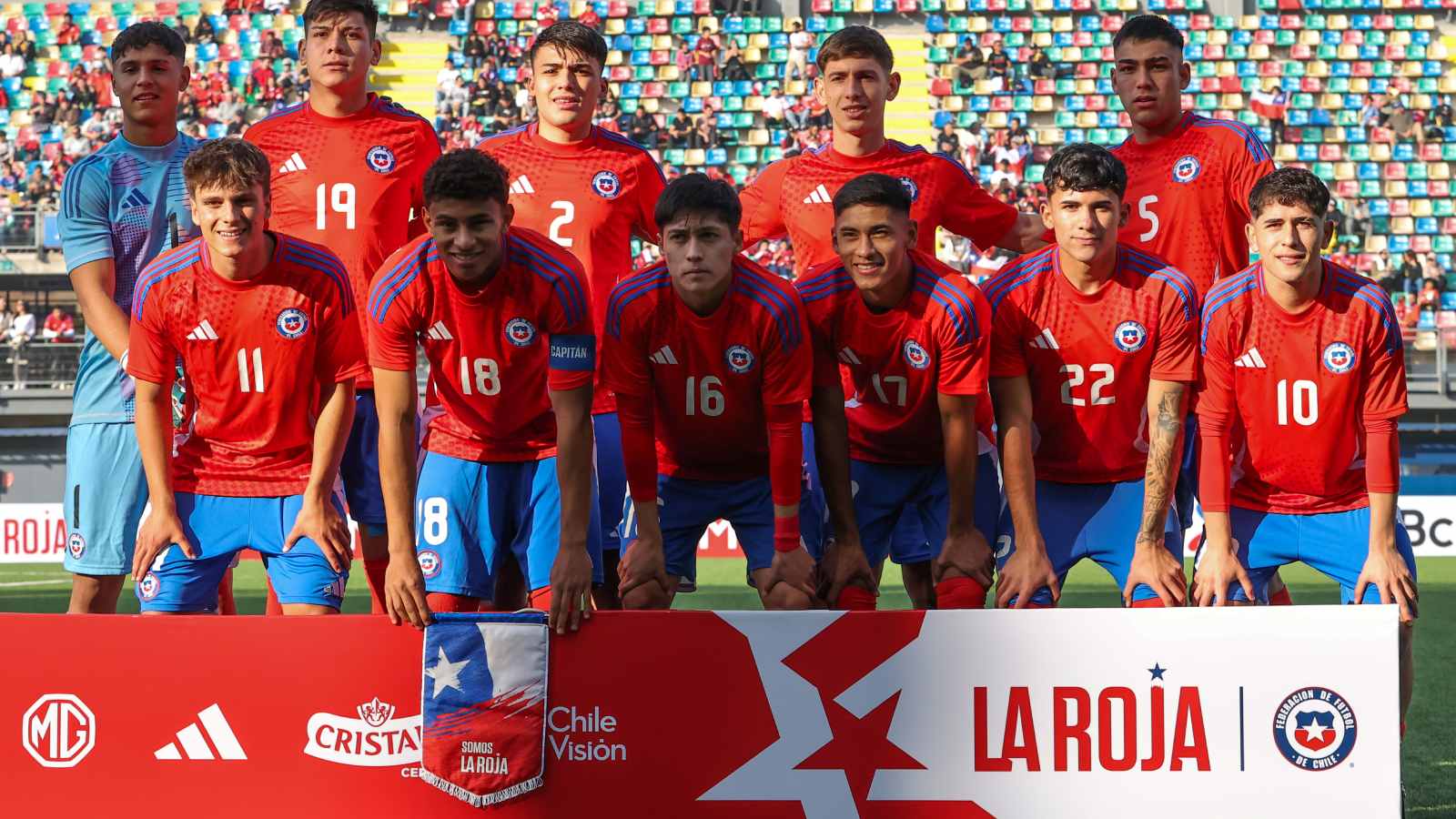 Selección Chilena sub 20 en un amistoso previo al Mundial 2026