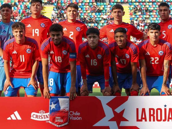 Selección Chilena sub 20 en un amistoso previo al Mundial 2026