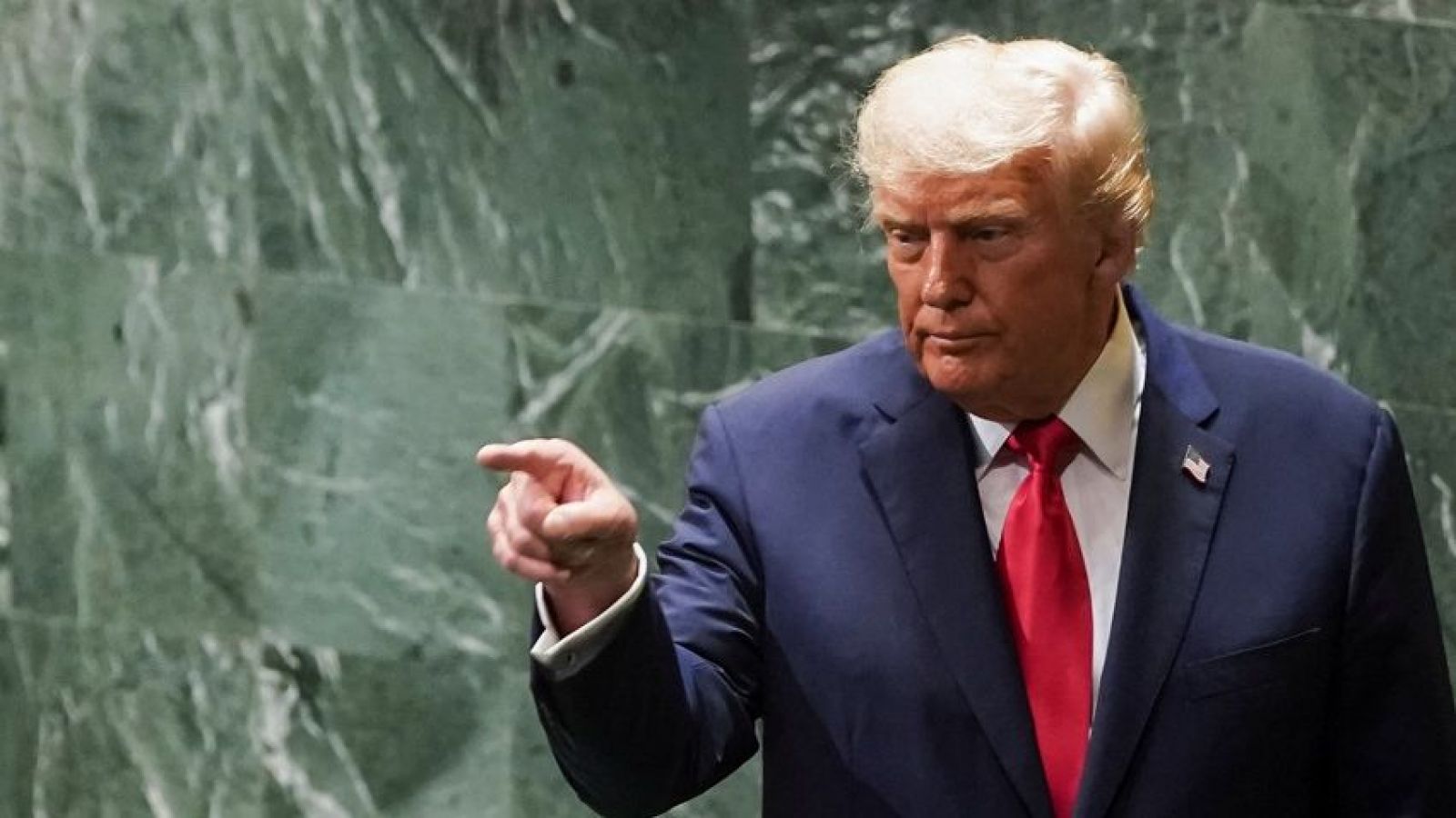 Donald Trump tras su intervención en la ONU