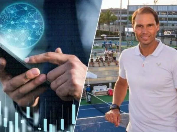 Representación de una inversión digital y Rafael Nadal