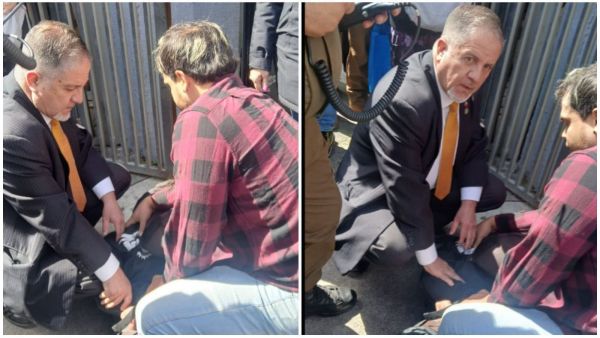 Diputado Arroyo detiene sujeto en Concepción