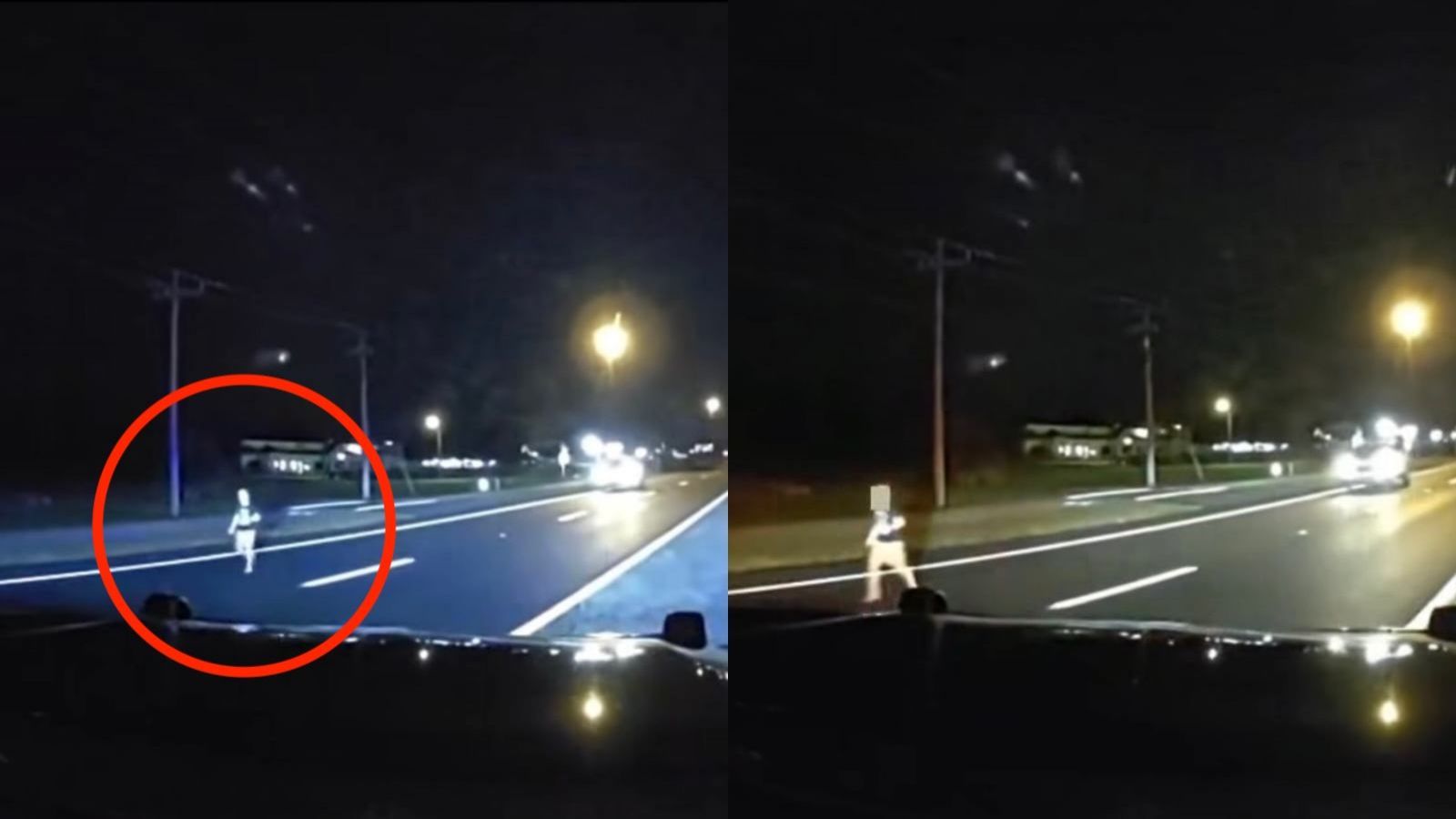 Niño corre en una autopista de Estados Unidos