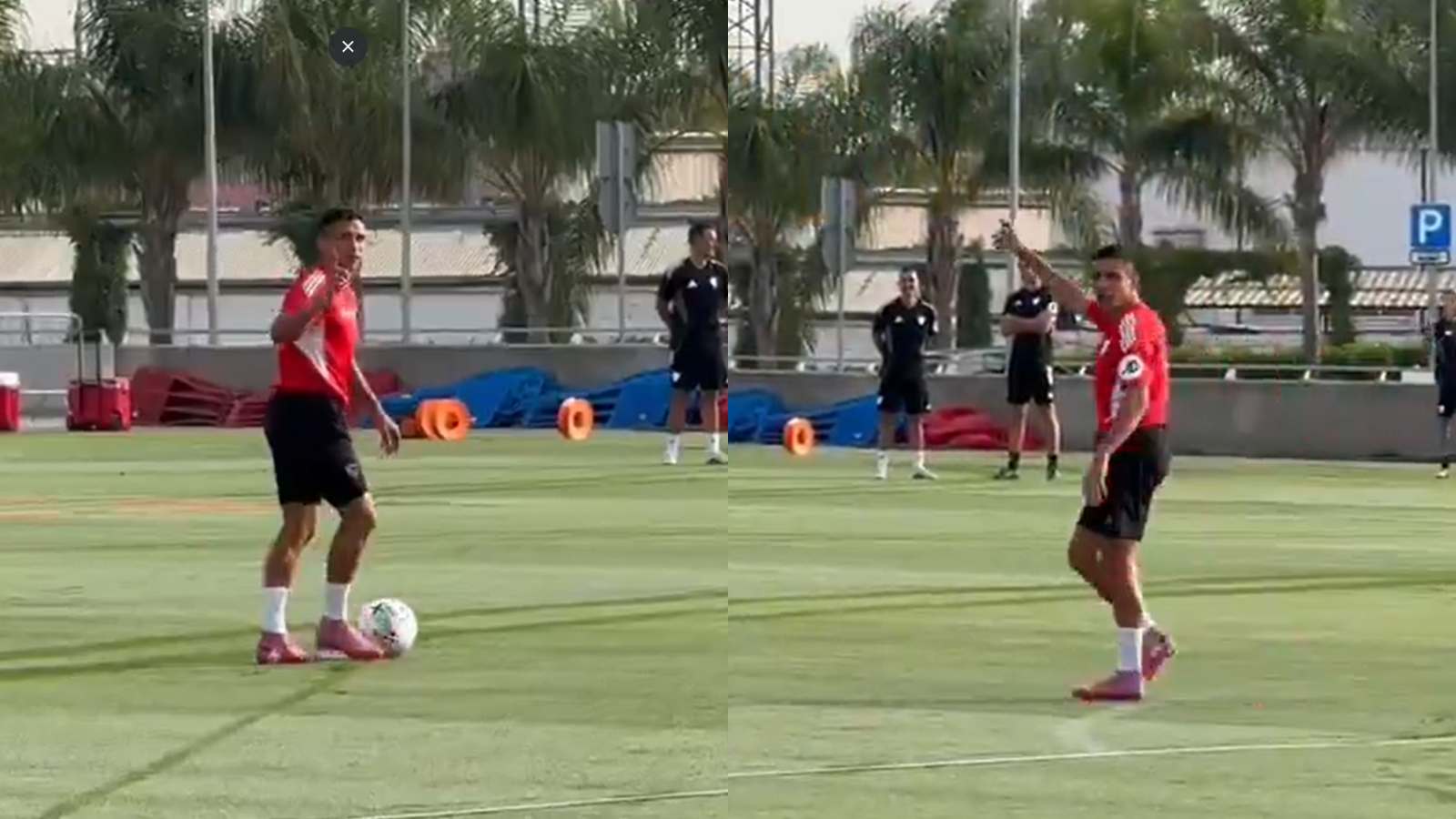 Alexis Sánchez desafió a periodista en una práctica del Sevilla