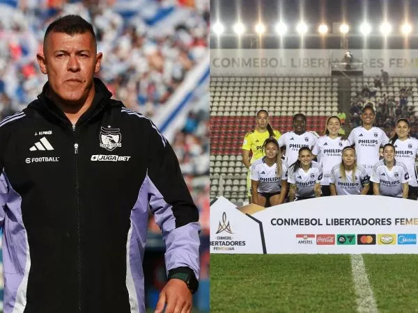 Jorge Almirón y el equipo femenino de Colo Colo