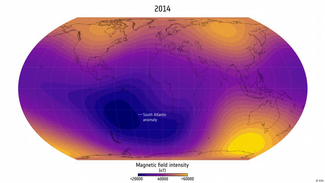 Así se veía la anomalía en 2014. Imagen: ESA