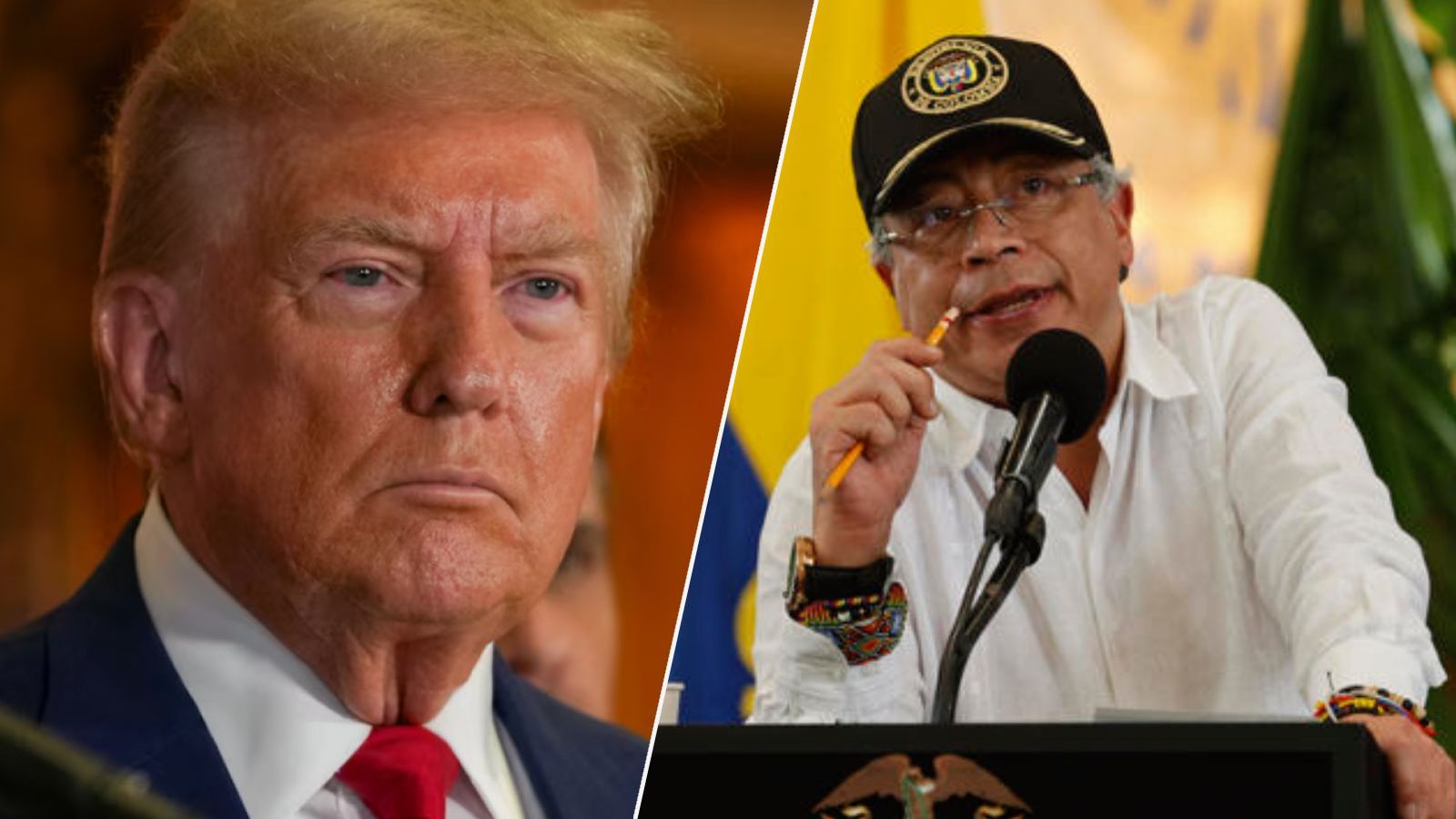 Donald Trump y Gustavo Petro