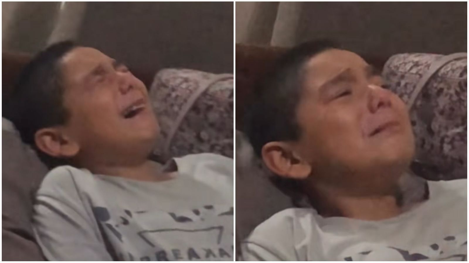 Niño mexicano llora desconsoladamente con película de anime