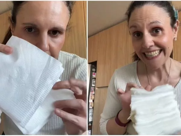 Chilena reveló como ahorra servilletas