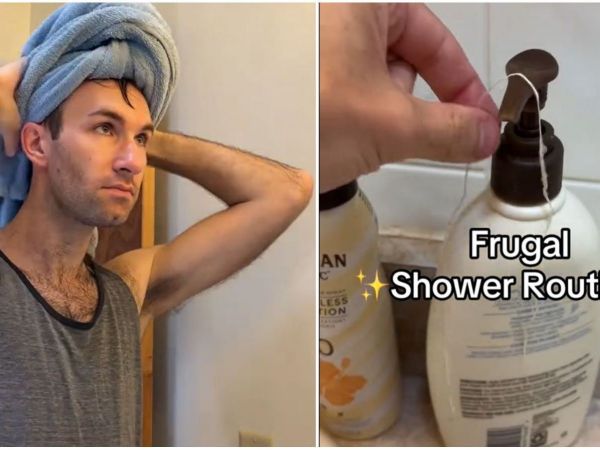 rutina de ducha austera