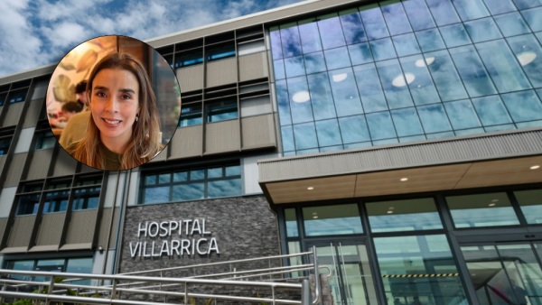 Hospital de Villarrica junto a la anestesióloga fallecida.