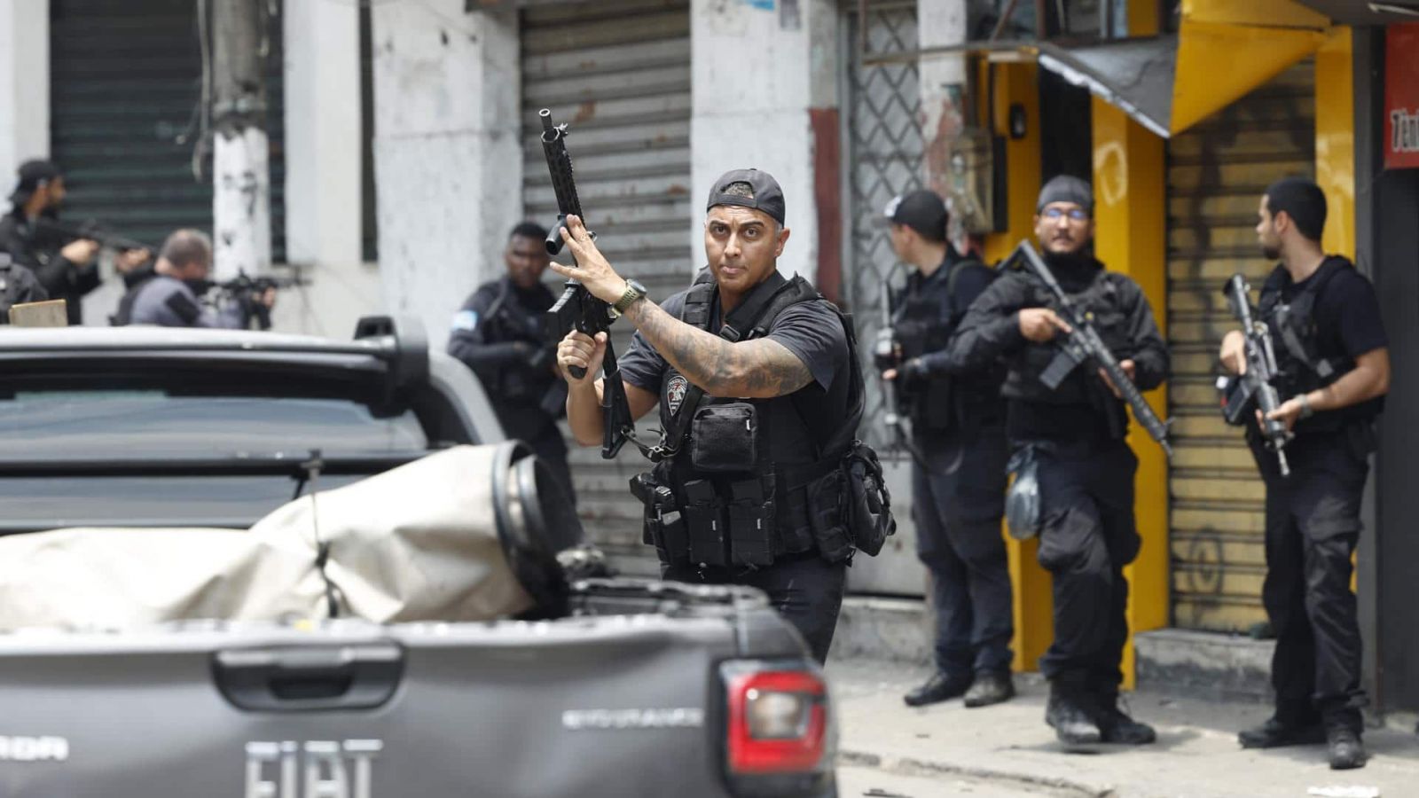 Fuerzas policiales en Río de Janeiro
