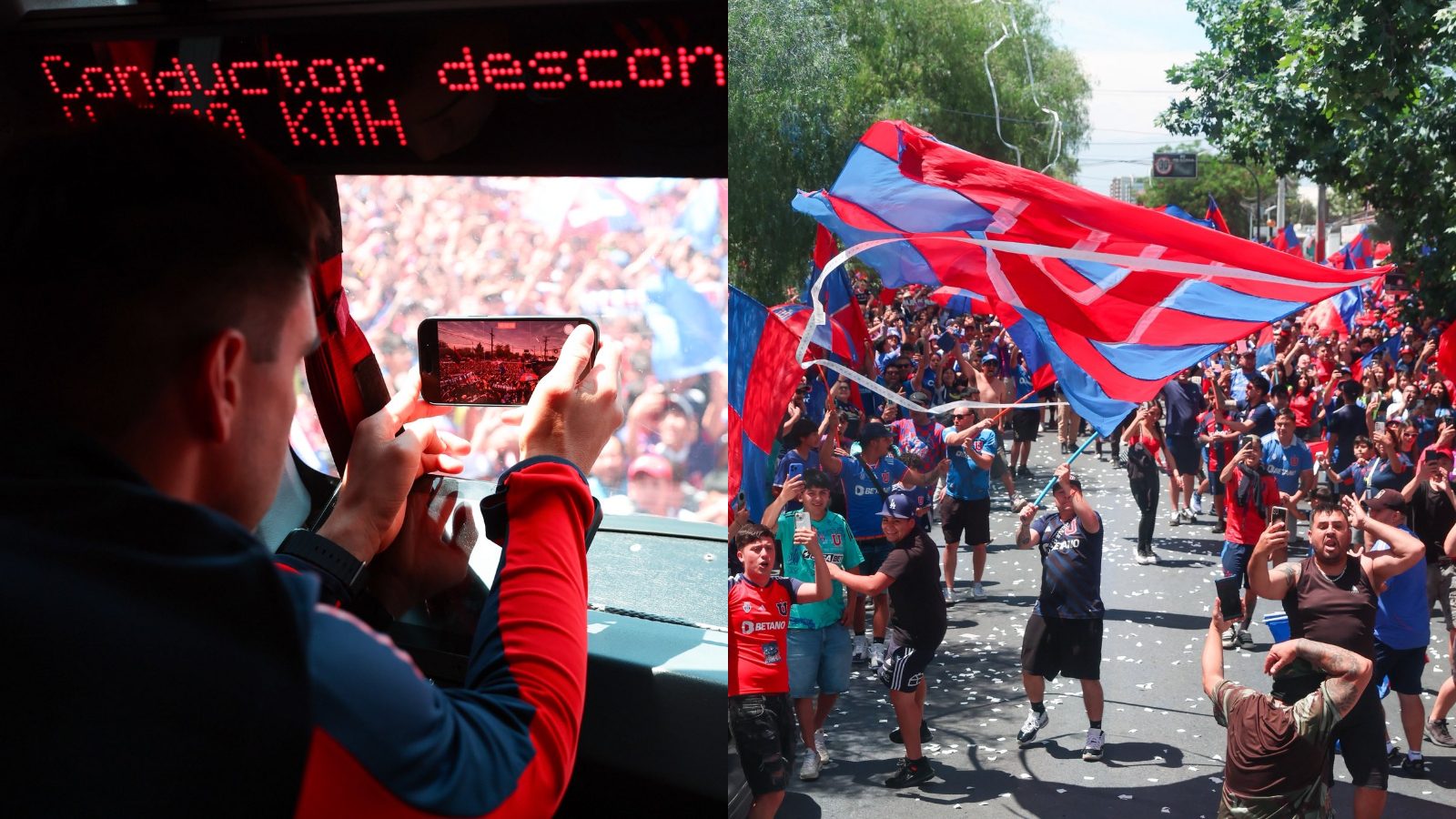 Hinchas de la Universidad de Chile recibieron al plantel tras la eliminación de la Copa Sudamericana