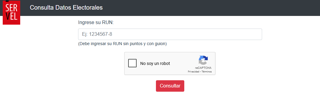 Consultar con rut si eres vocal de mesa
