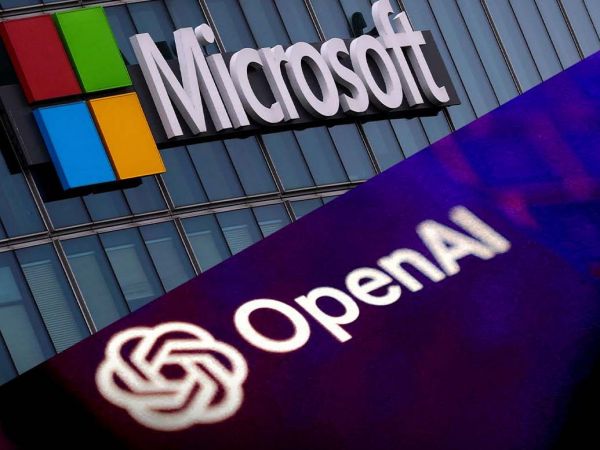Logos Microsoft y OpenAI.