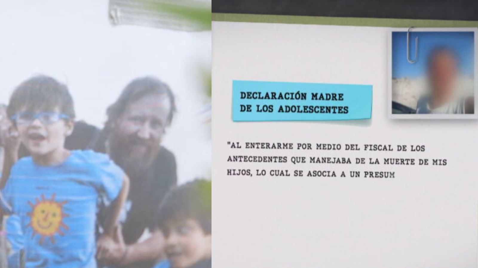 Declaración madre de adolescentes triple homicidio