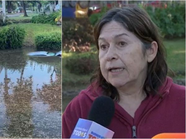 Autos quedaron flotando en paso bajo nivel de Ñuñoa