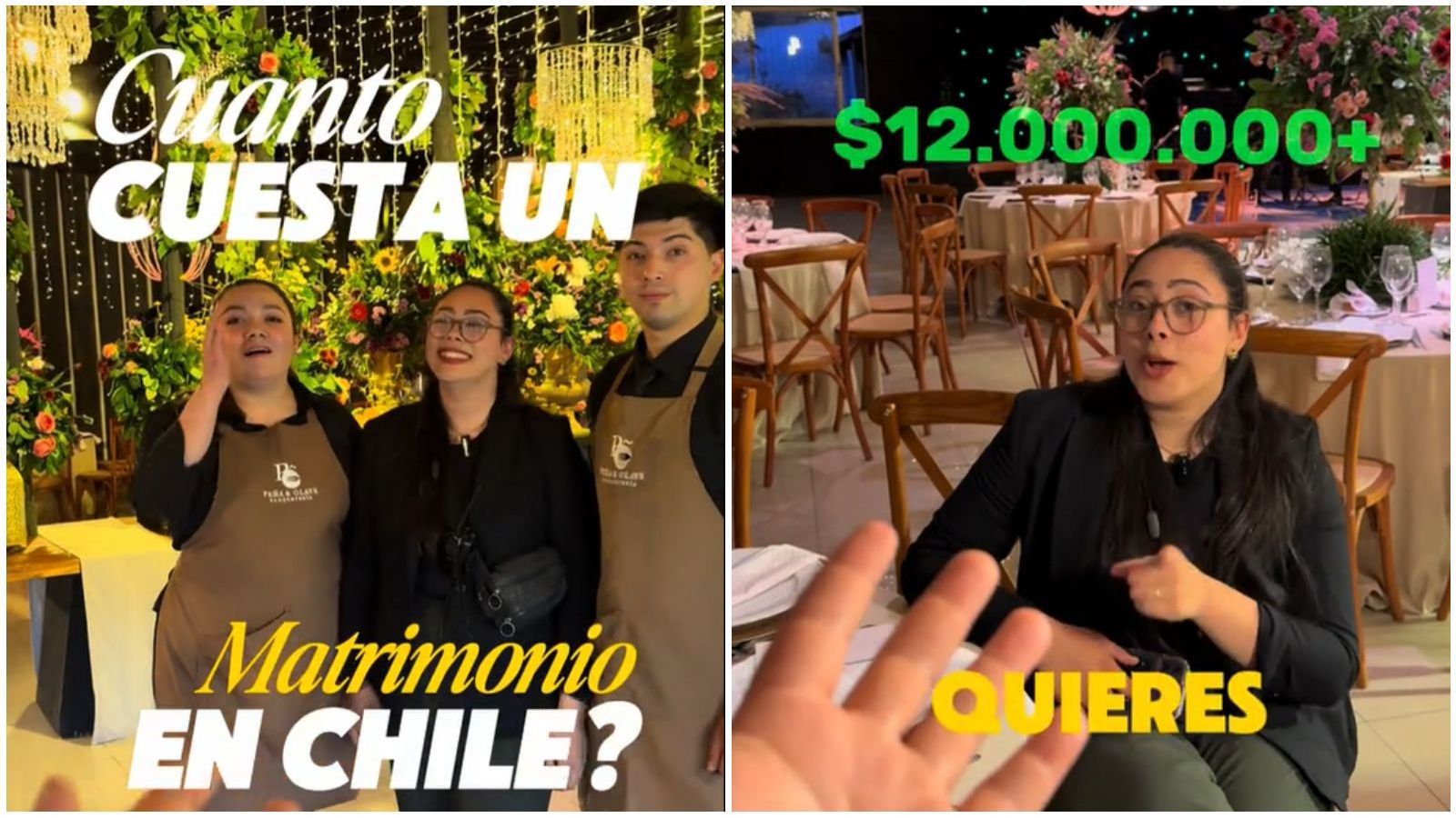 Banquetera reveló cuánto cuesta un matrimonio en Chile