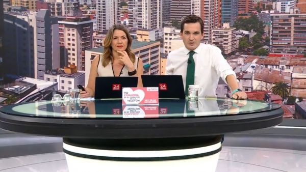 Monserrat Álvarez y Andrés Vial en 24 Horas al Día