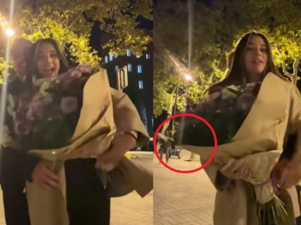 Una pareja grababa su paseo por Barcelona cuando se toparon con Lionel Messi