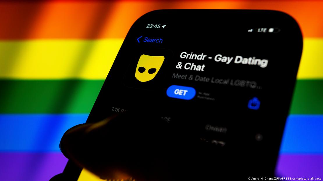 Teléfono con app Grindr