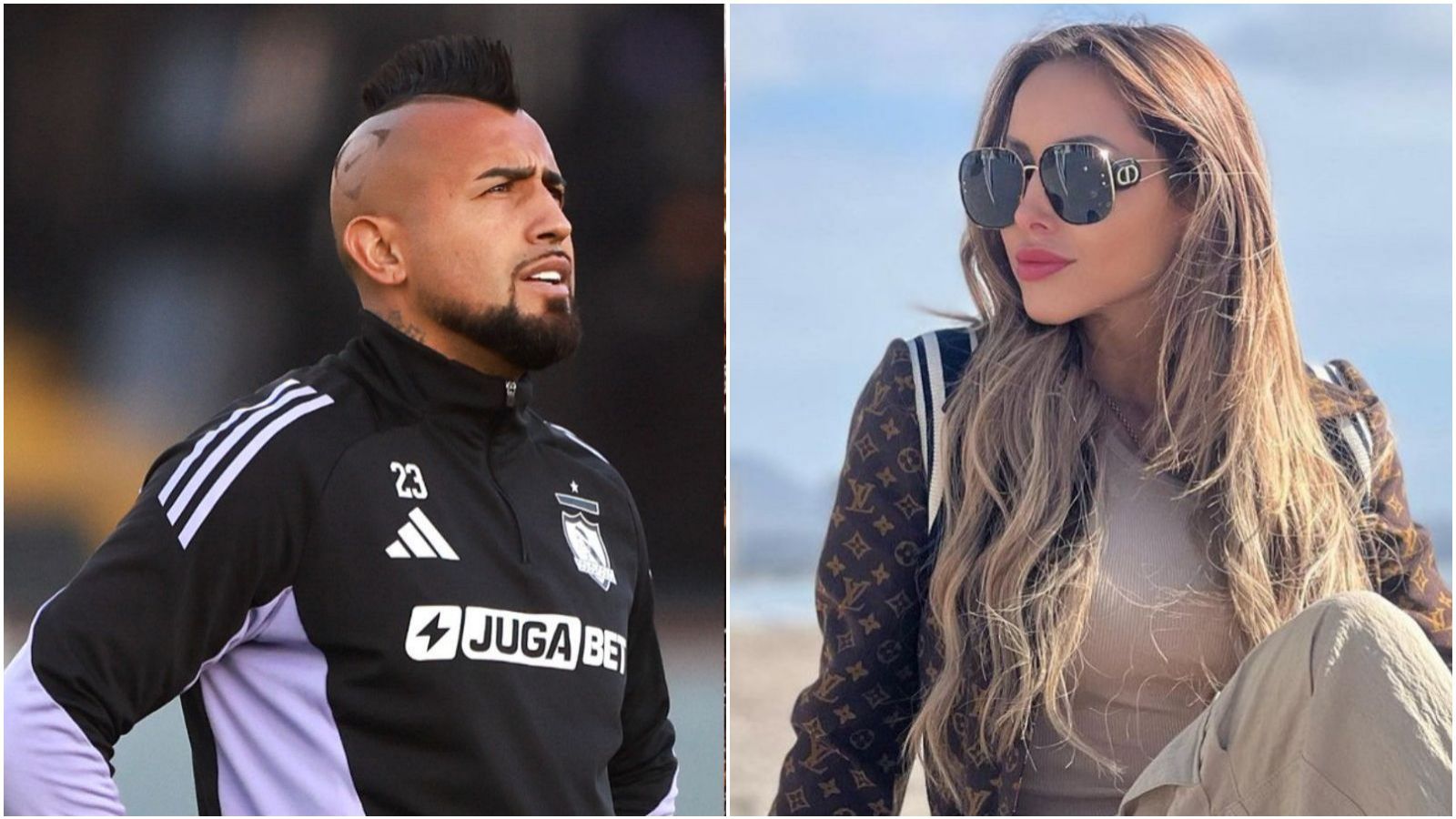 Arturo Vidal y Marité Matus