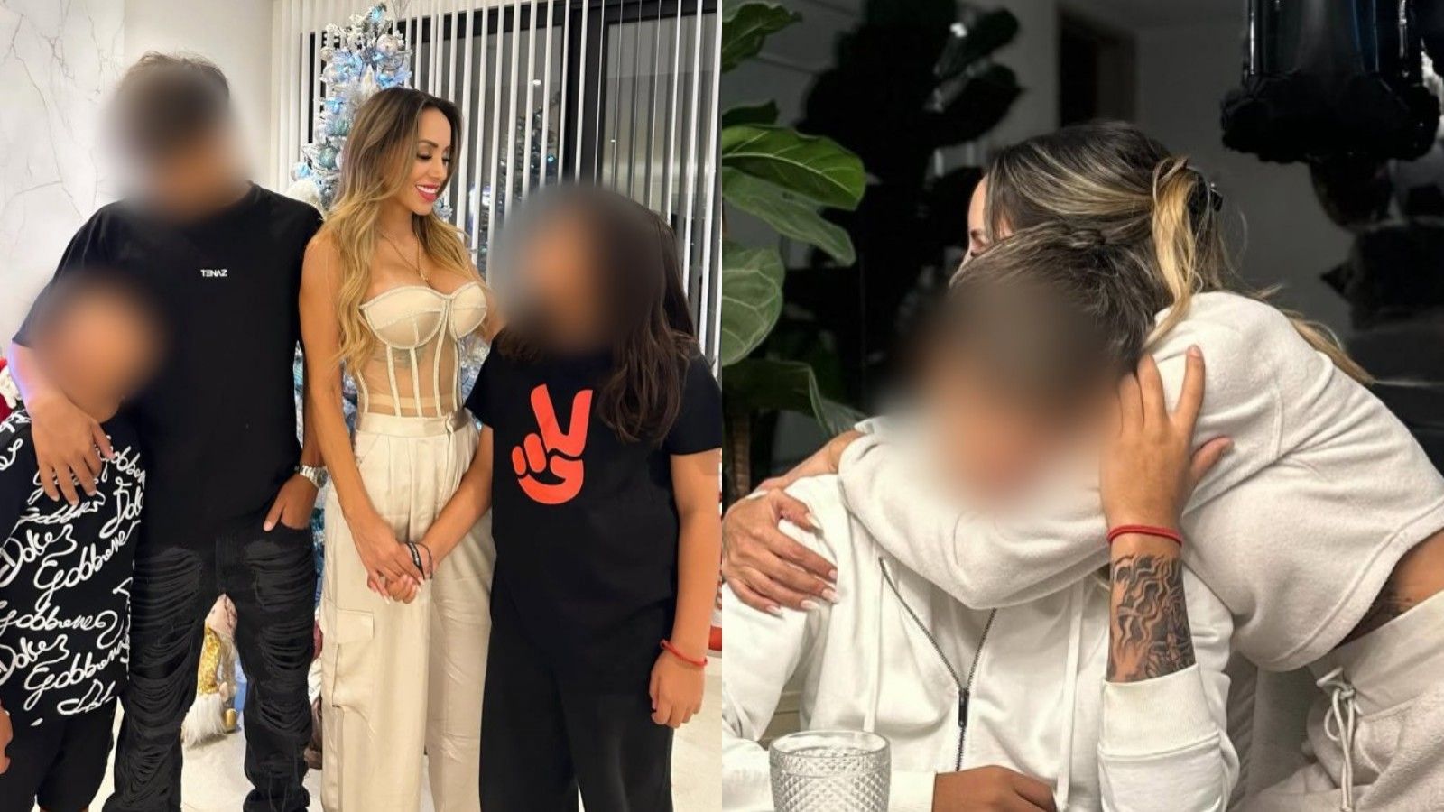 Marité Matus y sus tres hijos