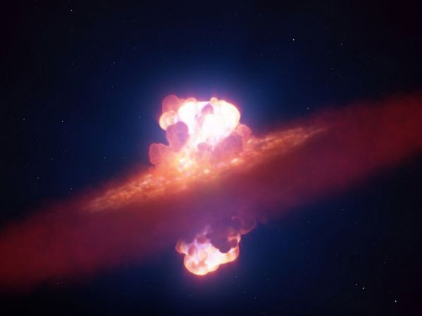 Ilustración de la supernova SN 2024ggi observada con el Very Large Telescope de ESO en Chile, a solo 26 horas de su detección inicial.